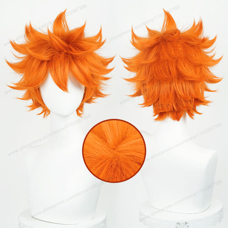 Anime Cosplay Orange Hair - Hinata Shoyo Cosplay Pruik 26 cm