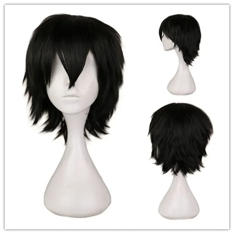 Anime Cosplay Red Hair - QQXCAIW Mannelijke Pruik Zwart Wit Paars
