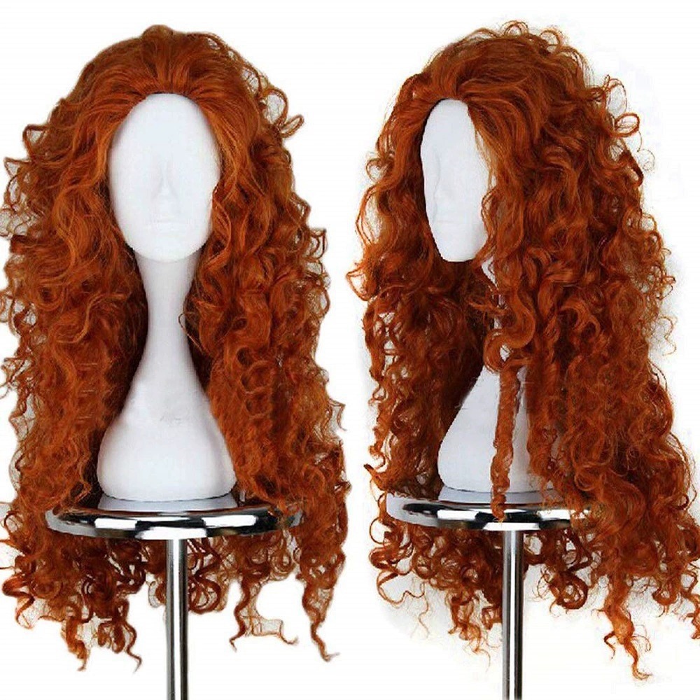 Anime Cosplay Orange Hair - Lang oranje krullend haar cosplay Halloween