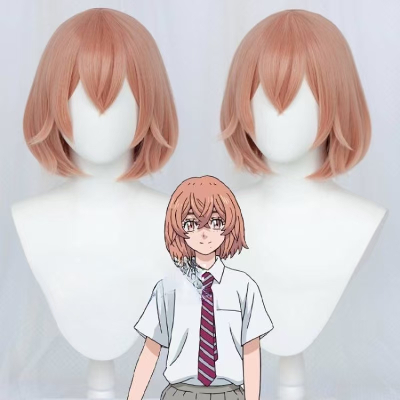 Anime Cosplay Orange Hair - Tokyo Revengers Tachibana Hinata Cosplaypruik Oranje