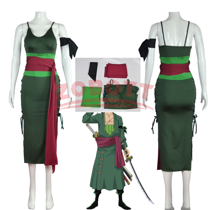 Anime Zoro Cosplay Female - Anime Roronoa Zoro Cosplay Kostuum Wano