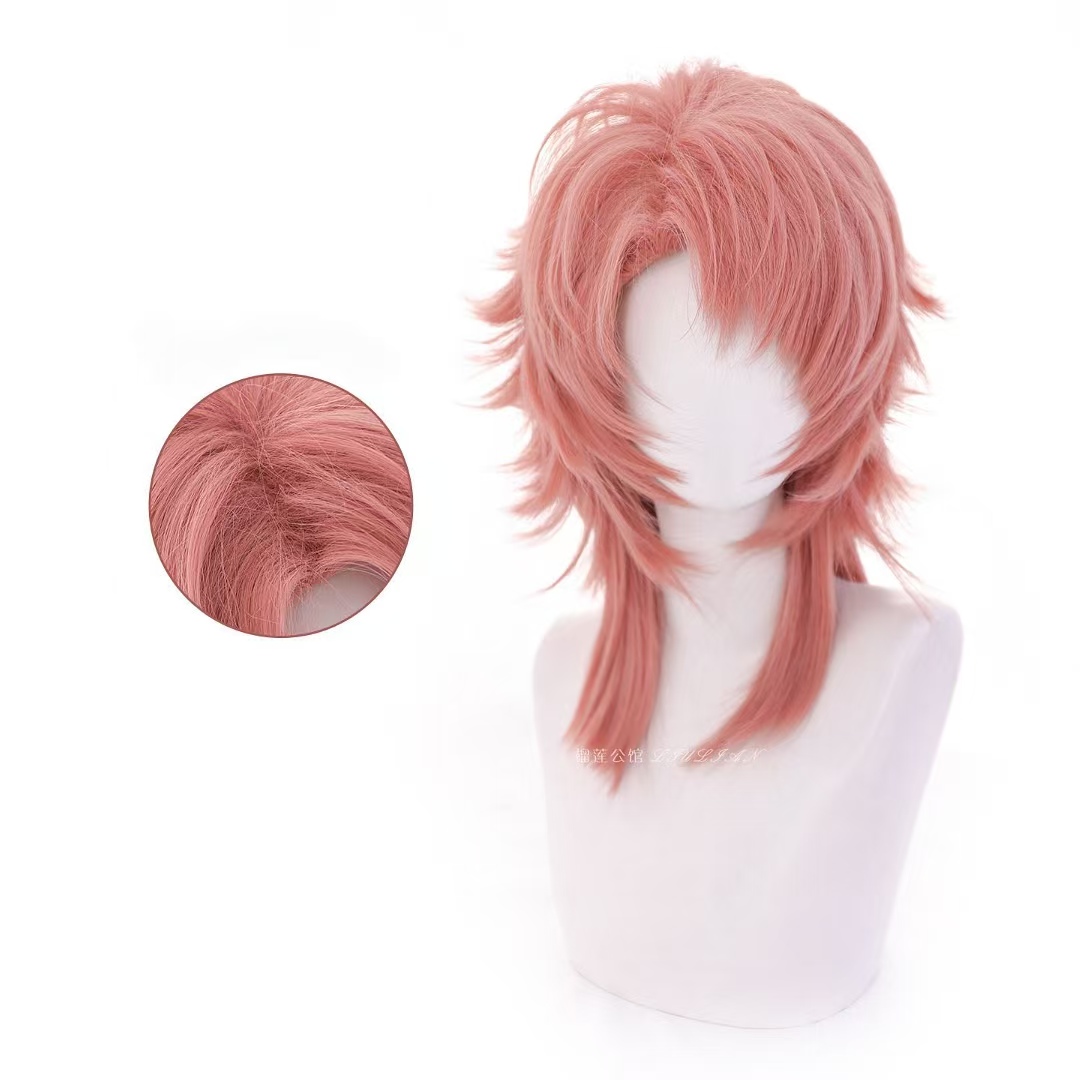 Sabito Cosplay Pruik Roze Oran - Anime Cosplay Orange Hair recensie en prijs