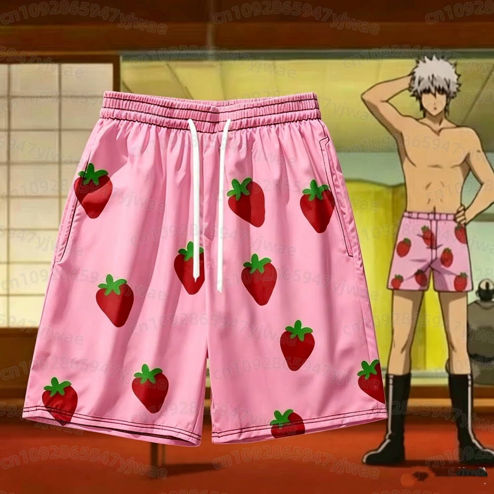 2026 Heren Roze Aardbei Korte  - Anime Cosplay Of recensie en prijs