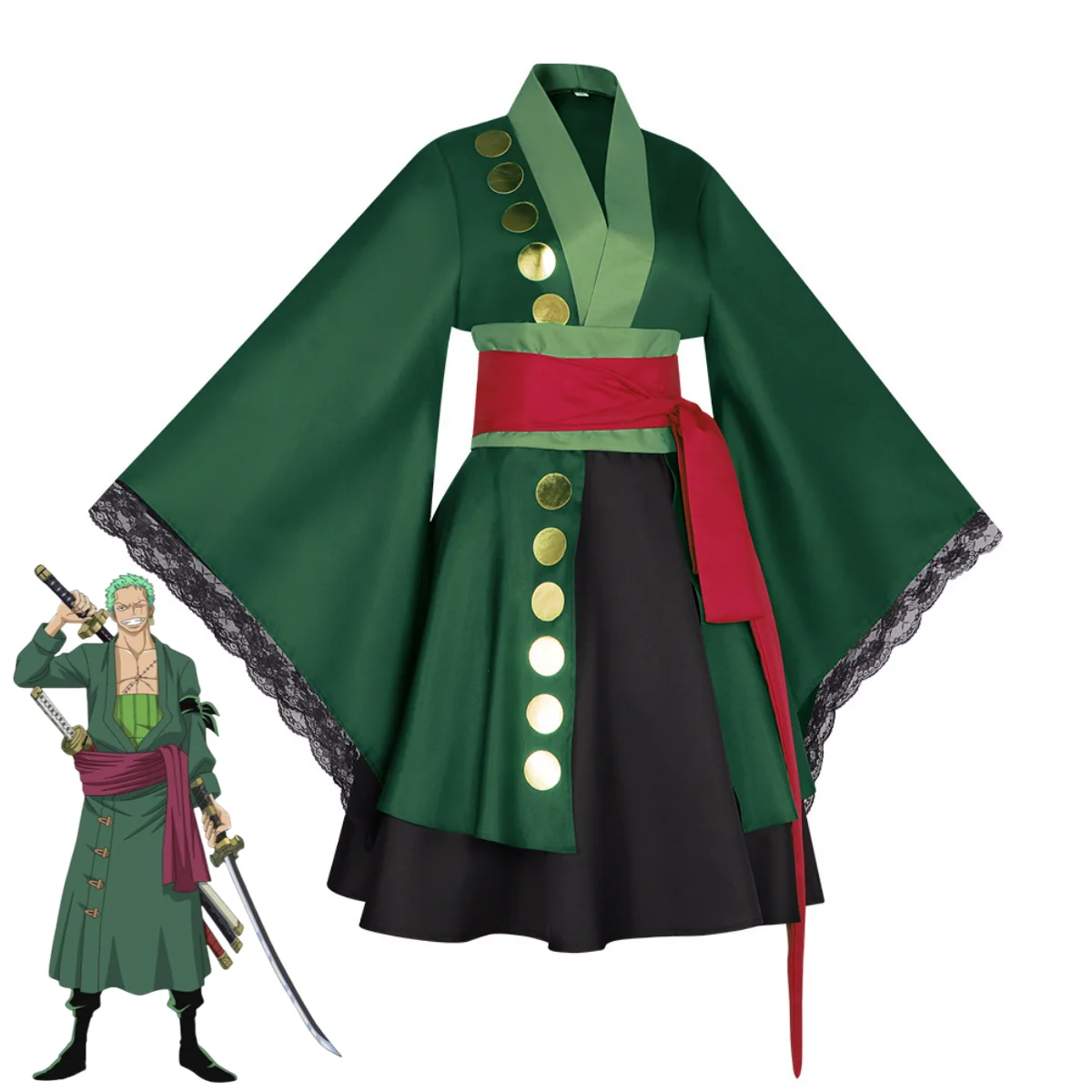 XqAnime Roronoa Zoro Cosplay K - Anime Zoro Cosplay Female recensie en prijs