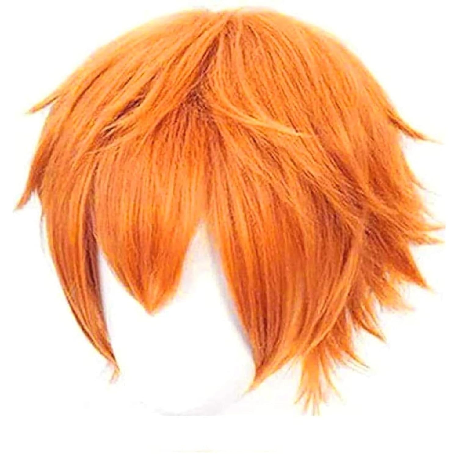 Korte oranje pruik voor mannen - Anime Cosplay Orange Hair recensie en prijs