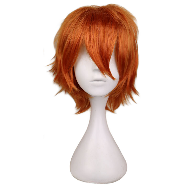 Korte Oranje Pruik Voor Mannen - Anime Cosplay Orange Hair recensie en prijs