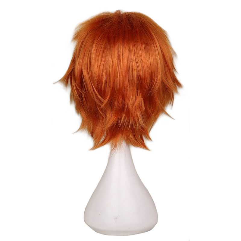 Korte Oranje Pruik Voor Mannen - Anime Cosplay Orange Hair recensie en prijs