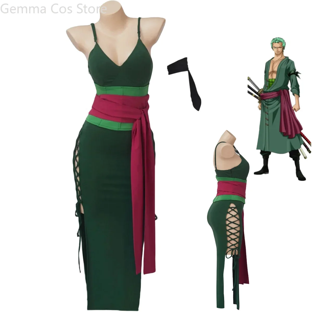 Anime Roronoa Zoro Cosplay Kos - Anime Zoro Cosplay Female recensie en prijs