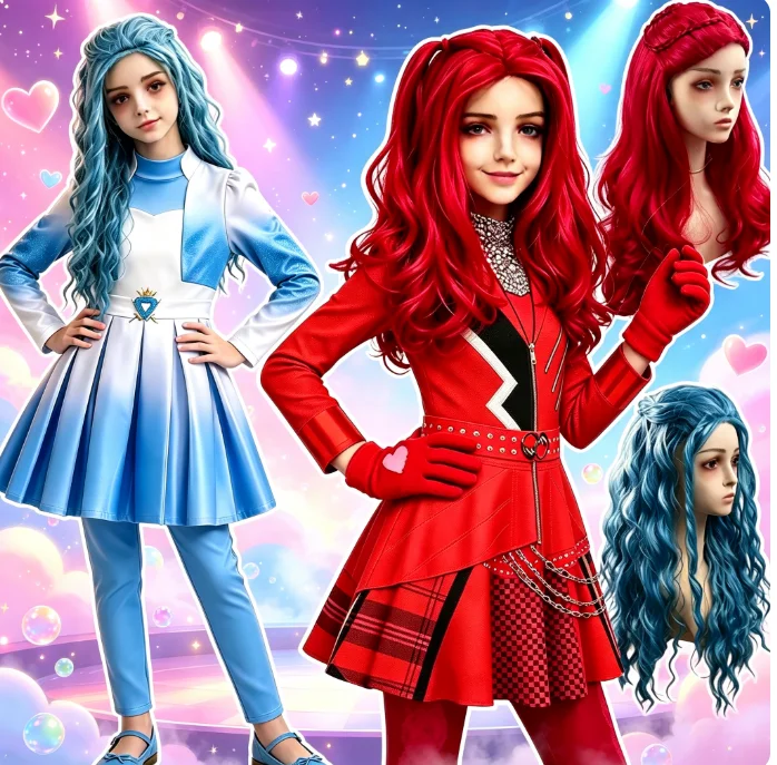 Descendants 5 Rode Pruik Cospl - Anime Cosplay Red Hair recensie en prijs